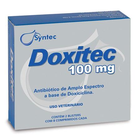 Imagem de Doxitec 100mg Antibiótico Doxiciclina Cães - 16 Comprimidos