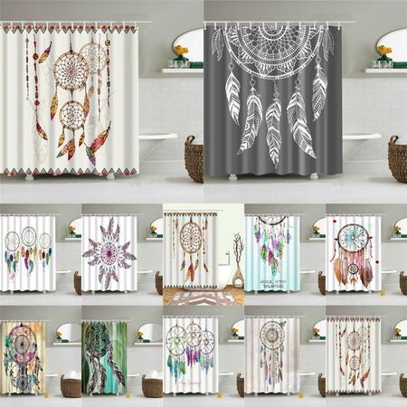 Imagem de Dreamnet 3d chuveiro cortina impermeável poliéster cortina de banho