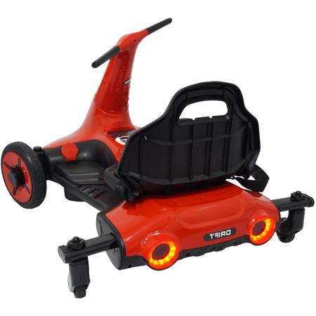 Carrinho Estilo Drift Triciclo Elétrico Tipo Scooter Motorizado 12v Com Luzes e Som Para Crianças Preto E Vermelho - Importway - Mini Veículos - Magazine Luiza