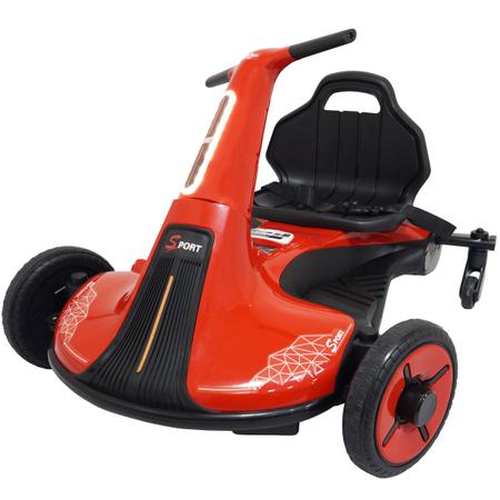 Mini Carrinho Infantil Estilo Kart Drift Elétrico Vermelho