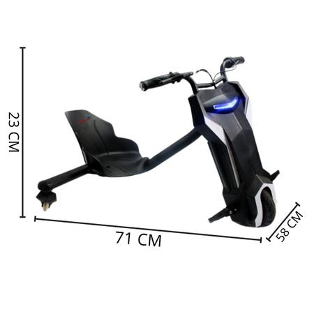 Carrinho drift eletrico scooter iwdte120w importway 120w infantil triciclo  com freio dianteiro, extra