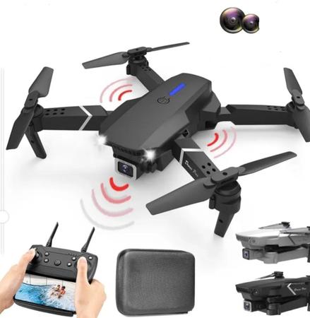 Imagem de Drone E88 Pro 4k HD 2 Camera 3 baterias com Bolsa