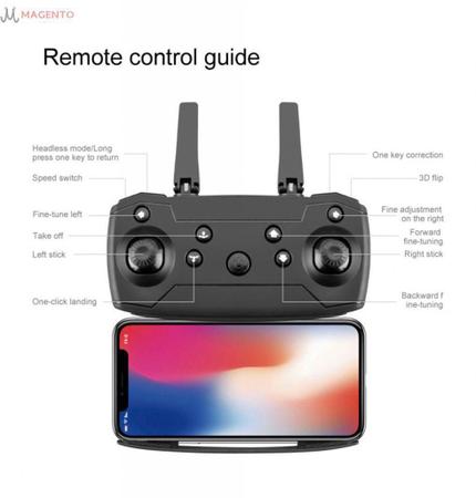 Imagem de Drone E88 Pro Câmera 1080P Wi-Fi Celular Com Bolsa