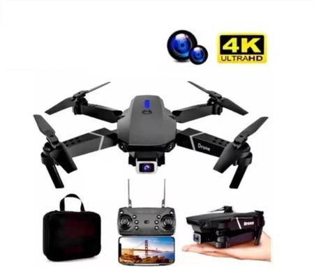 Drone E88 Pro Com C mera Dupla 4k Full Hd Wifi Bag GRAYCEWODY