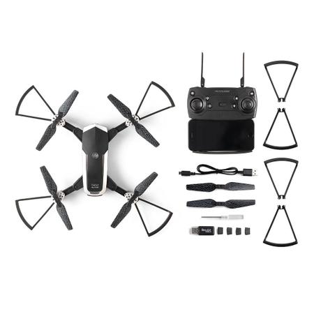 Imagem de Drone Multilaser Eagle FPV Câm HD 1280P Bateria 14 min Alcance 80m Flips 360 Controle - ES256