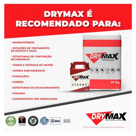 Imagem de Drymax Impermeabilizante E Hidrofugante Para Concreto 1kg