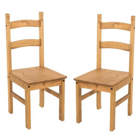 Imagem de Duas Cadeiras em Madeira Maciça Marrom Antique