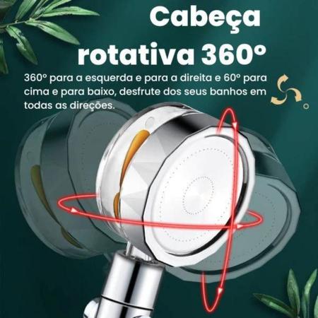 Imagem de Ducha Chuveirinho Banho Alta Pressão Rotação 360 Com Hélice