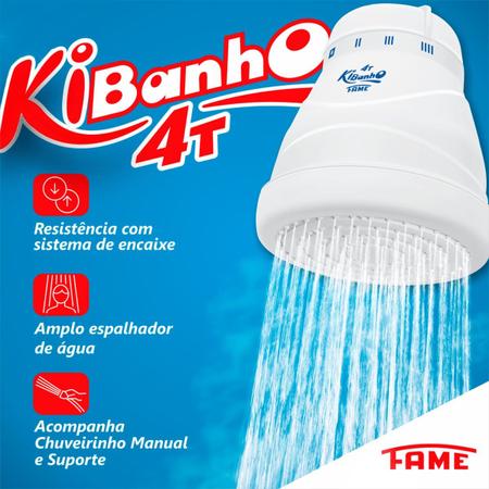 Ducha Fame Ki Banho 4 Temperaturas 127v 5400w C/ Chuveirinho Imagem de Ducha Fame Ki Banho 4 Temperaturas 127v 5400w C/ Chuveirinho