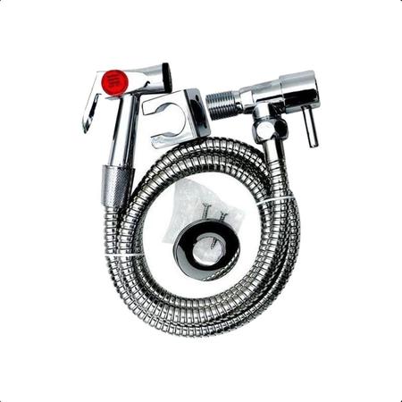 Ducha Higiênica Chuveirinho Metal 1/4 Volta Registo Cromado - Civitt Imagem de Ducha Higiênica Chuveirinho Metal 1/4 Volta Registo Cromado