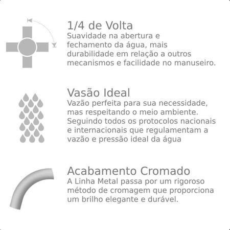 Ducha Higiênica Chuveirinho Metal 1/4 Volta Registo Cromado - Civitt Imagem de Ducha Higiênica Chuveirinho Metal 1/4 Volta Registo Cromado