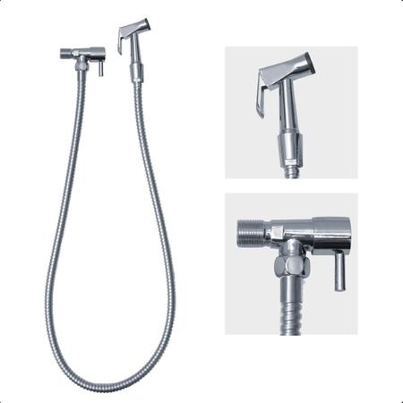 Ducha Higiênica Chuveirinho Metal 1/4 Volta Registo Cromado - Civitt Imagem de Ducha Higiênica Chuveirinho Metal 1/4 Volta Registo Cromado