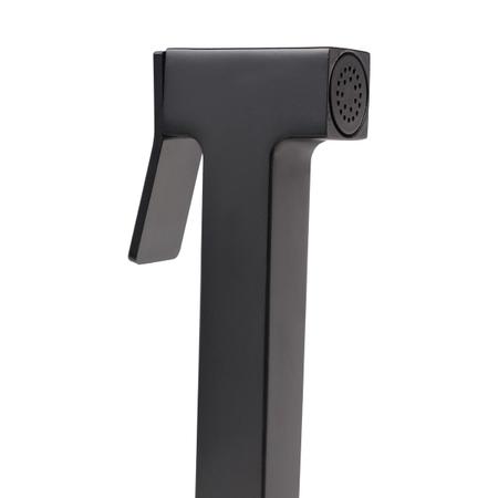 Ducha Higiênica Quadrada Luxo Metal Preto Fosco Completa - Smart Norte Imagem de Ducha Higiênica Quadrada Luxo Metal Preto Fosco Completa