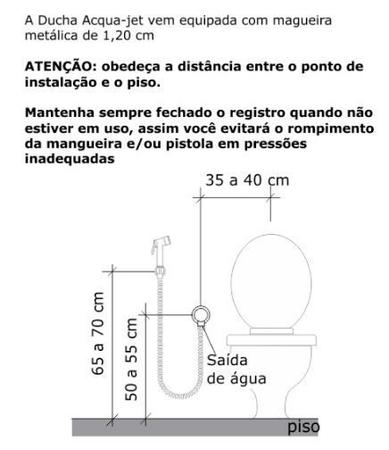 Imagem de Ducha Higiênica Tigre Metais Acquajet Gioia Cromado