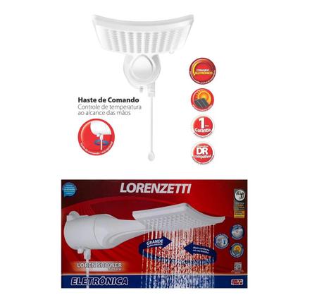 Imagem de Ducha Loren Shower Eletrônica Lorenzetti 7500w 220v