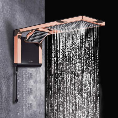 Imagem de Ducha Quadrado Inox Rosa Acqua Duo 220v 7800w