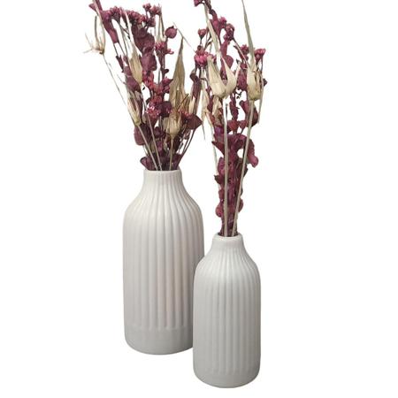Imagem de dupla de vasos decorativos em ceramica riscado decoração de sala e casa