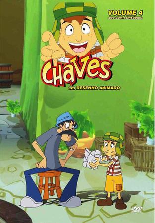 Dvd Chaves Em Desenho Animado Volume 1,2,3&4 ( Vol 4 Aberto)