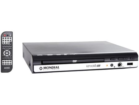 DVD Player Mondial D-15 Com Karaokê, Entrada USB e Ripping