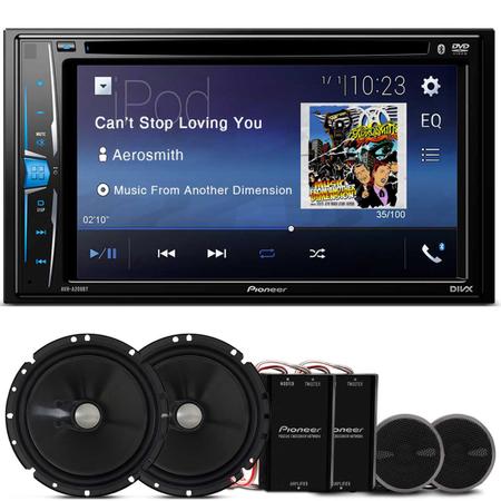 Imagem de DVD Player Pioneer AVH-A208BT 2 Din 6.2" + Kit Alto Falante Pioneer 2 Vias 6" Polegadas 120W RMS