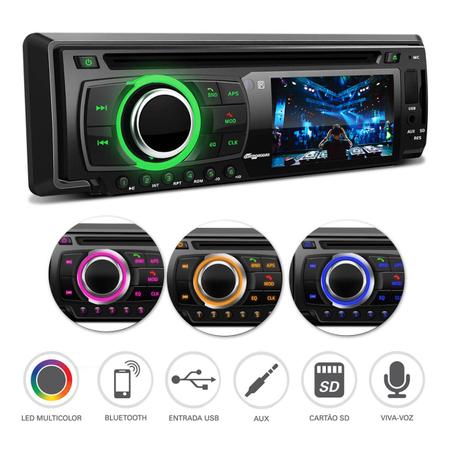 Imagem de DVD Player Quatro Rodas MTC6616 Bluetooth USB SD + 2 Pares Alto Falantes 6 e 6x9 Polegadas 250 RMS