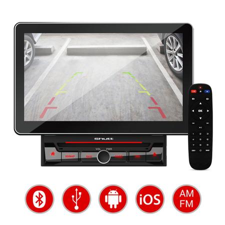 Imagem de DVD Player Shutt Broadway 10.1" Bluetooth Espelha GPS MP3 Câmera Ré + Kit Fácil Falante Shutt