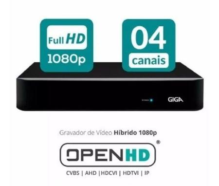 HVR GIGA GS04OPEN4MI2 04 CANAIS OPEN HD 4 MEGAPIXEL COMPRESSAO H.264+ SAIDA  BNC