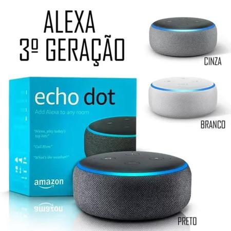 Echo Dot 3 Geração Smart Speaker com Alexa -  - Smart Speaker / Caixa  de Som - Magazine Luiza