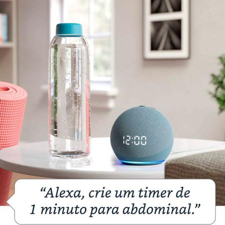 Echo Dot 4th Gen With Clock Alexa, Display Blue - Smart Speaker /  Caixa de Som - Magazine Luiza