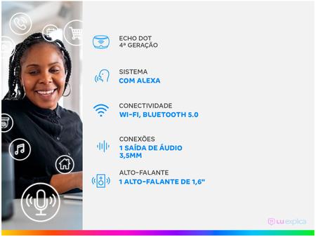 Imagem de Echo Dot 4ª Geração Smart Speaker com Alexa