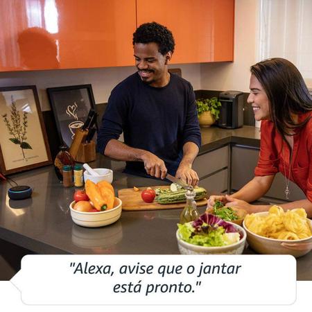 Imagem de Echo Dot Amazon Smart Speaker Preta Alexa 3ª Geração em Português