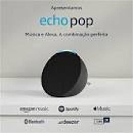 Echo Pop - Smart Speaker Compacto Com Som Envolvente E Alexa - Cor Preto