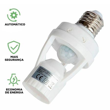 Imagem de Economize Energia com Sensores de Presença Lâmpada Soquete E27
