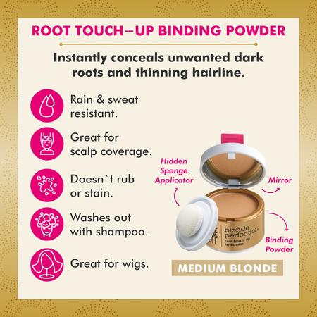 Imagem de Edição de estilo Root Touch Up Powder para cabelos loiros médios