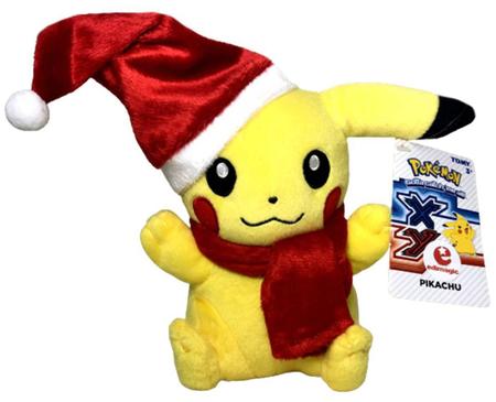 Imagem de Edição Especial Decoração De Natal Pokémon - Brinquedo Boneco De Pelúcia Personagem Pikachu Papai Noel - 21 cm Altura - Tomy