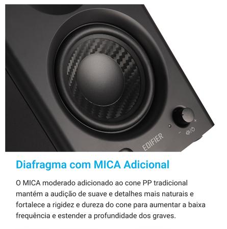 Imagem de Edifier MR4 Par Caixas Som De Home Studio Monitor de Referência Profissional 42w C/ Saída P/ Fone - BRANCA