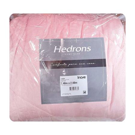 Imagem de Edredom Casal Plush Hedrons Inove Liso Rosa Poema