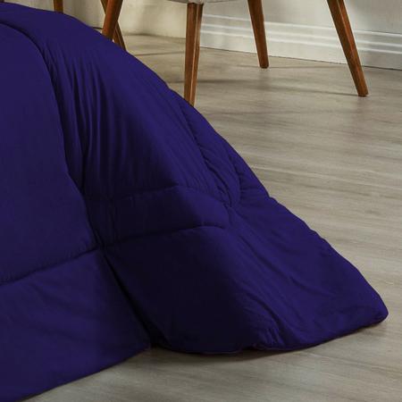 Edredom Dupla Face Casal Padrão 100% Algodão Em Malha Fio 30/1 - Azul Turquesa com Roxo - Padrao Imagem de Edredom Dupla Face Casal Padrão 100% Algodão Em Malha Fio 30/1 - Azul Turquesa com Roxo
