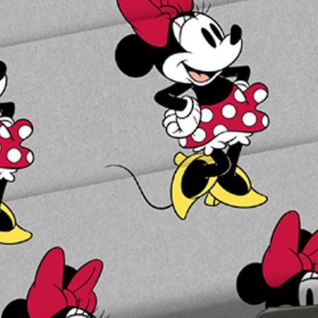 Imagem de Edredom Infantil Casal Cinza 2,00 X 2,20 Dupla Face Disney Mickey e Minnie Malha Portallar