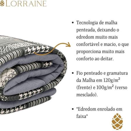 Edredom King Malha Basic Buettner Estampado Dupla Face Imagem de Edredom King Malha Basic Buettner Estampado Dupla Face