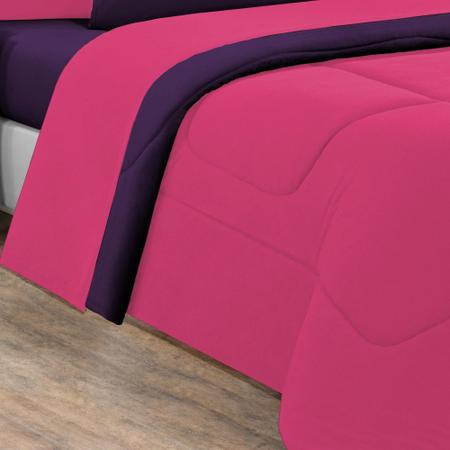 Edredom Malha 100% Algodão Gran Moratta 1 Peça King - Pink /Roxo - Enxovais Davy Imagem de Edredom Malha 100% Algodão Gran Moratta 1 Peça King - Pink /Roxo