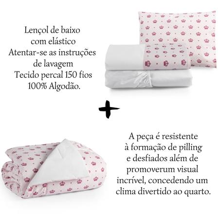 Edredom Mini Cama+ Lençol Princesa Rosa 100% Algodão Moderno - Decora  Shopping - Edredom para Bebê - Magazine Luiza