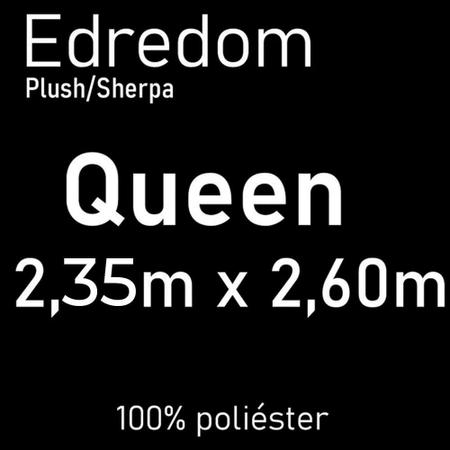 Imagem de Edredom Queen Size Dupla Face Plush e Sherpa Hedrons Sépia