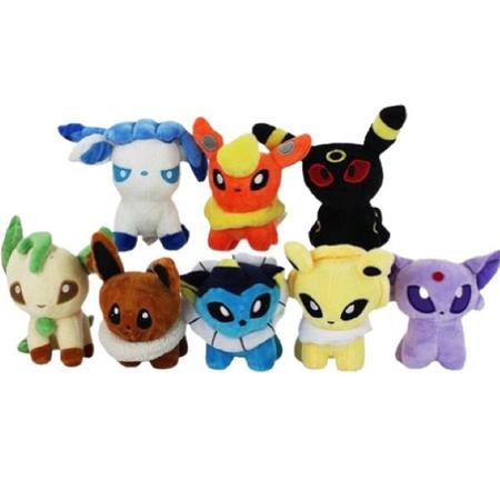 Eevee + Evolução Espeon Pokémon Pelúcia Kit Com 2 Pelúcias