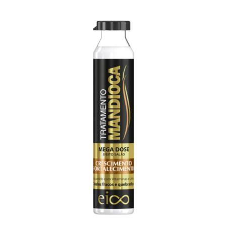 Imagem de Eico Tratamento Mandioca Shampoo Sem Sal + Condicionador 800ml + Máscara Hidratação 1kg + Spray Leave-in Finalizador 120ml