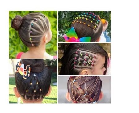 4 em 1 Penteado Infantil Fácil com Liguinhas