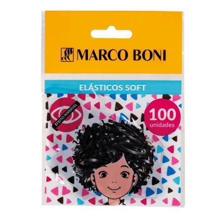 Imagem de Elástico de Cabelo Soft Preto com 100 Unidades - Marco Boni