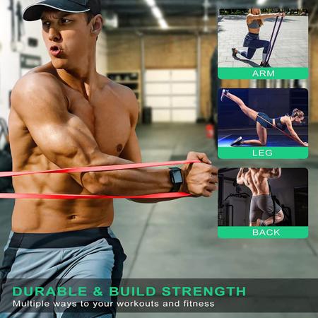 Imagem de Elástico Para Exercício Band Funcional Bumbum Kit 3 Band Extensor Musculação Fitness Treino Em Casa