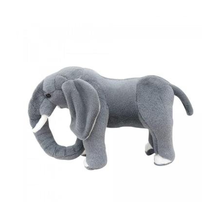 Imagem de Elefante Cinza De Pé 42cm - Enfeite Pelúcia - DRINA