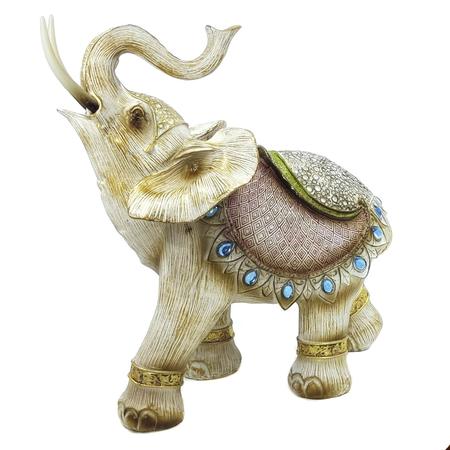 Imagem de Elefante Decorativo Em Resina GRANDE 32 cm Estatueta Indiano Sabedoria Sorte ElefanteGG01